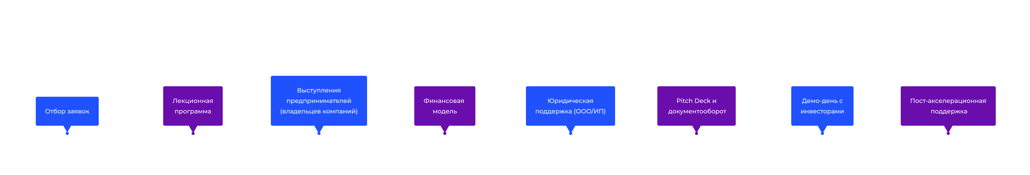 Этапы акселерационной программы Drafter